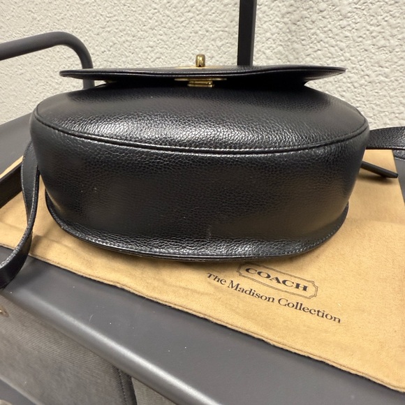 Coach Madison Carlyle Black Leather Crossbody Bag - Picture 9 of 16